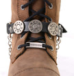 Milwaukee Leather Silver 44 MAG Medallion Boot Chain with Adjustable Strap - MLA3004