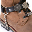Milwaukee Leather Silver 44 MAG Medallion Boot Chain with Adjustable Strap - MLA3004