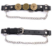 Milwaukee Leather Silver 12 Gauge Shell Medallion Boot Chain with Adjustable Strap - MLA3005