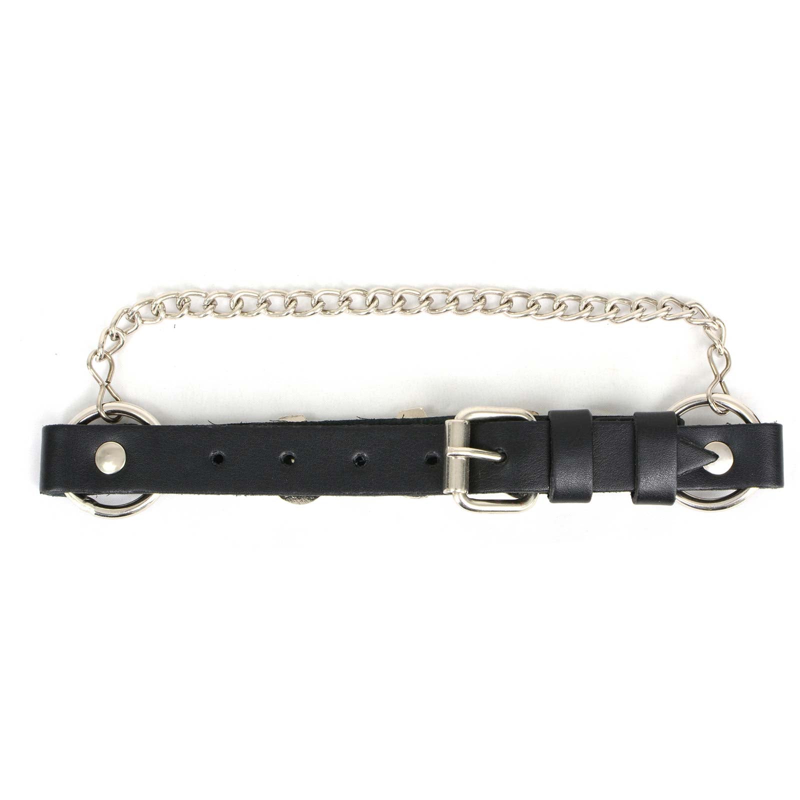 Milwaukee Leather Silver Classic Skull Heads Biker Chain for Motorcycle Boots - MLA3007