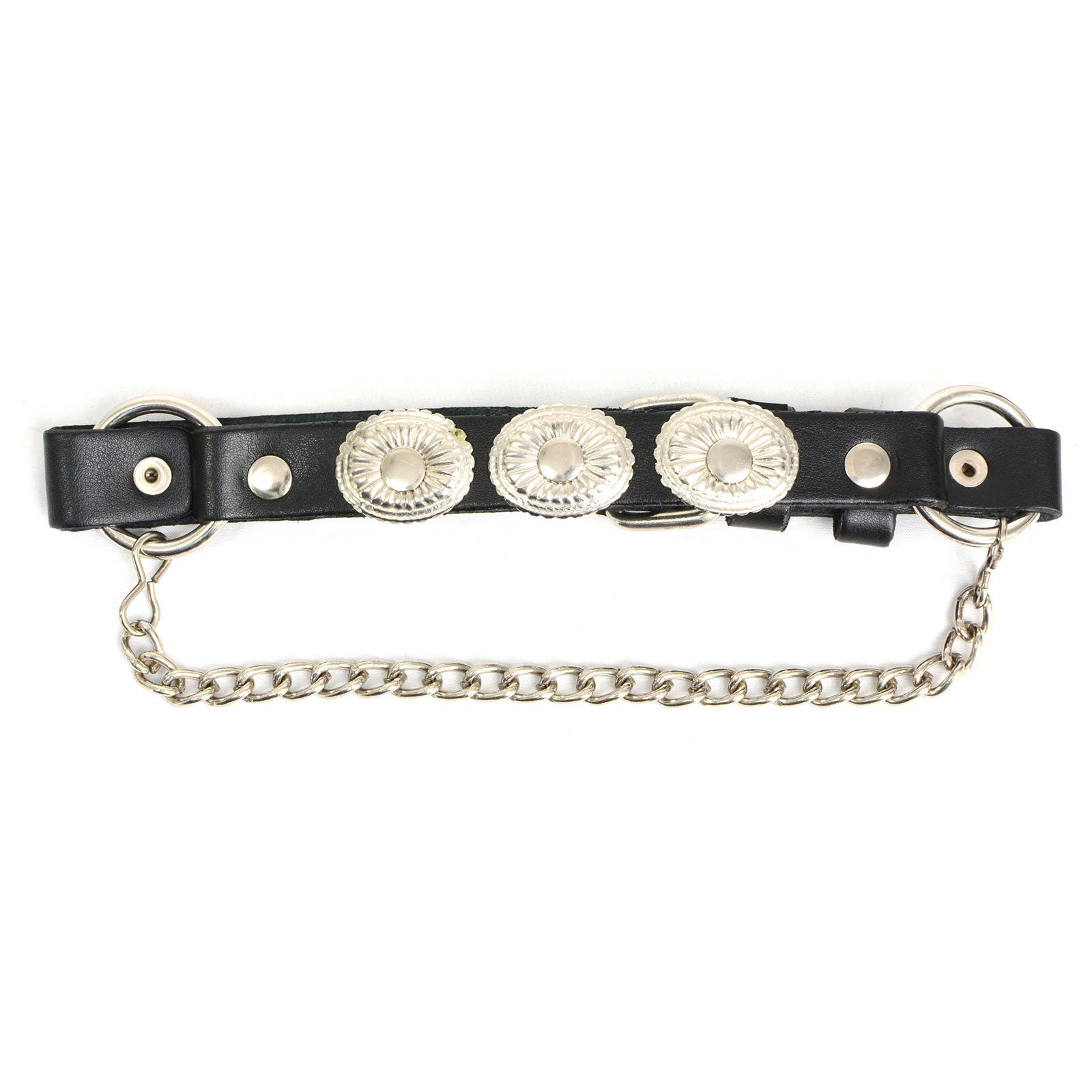 Milwaukee Leather Silver Vintage Concho Boot Chain with Adjustable Strap - MLA3008