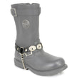 Milwaukee Leather Silver Vintage Concho Boot Chain with Adjustable Strap - MLA3008