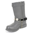 Milwaukee Leather Silver Vintage Concho Boot Chain with Adjustable Strap - MLA3008
