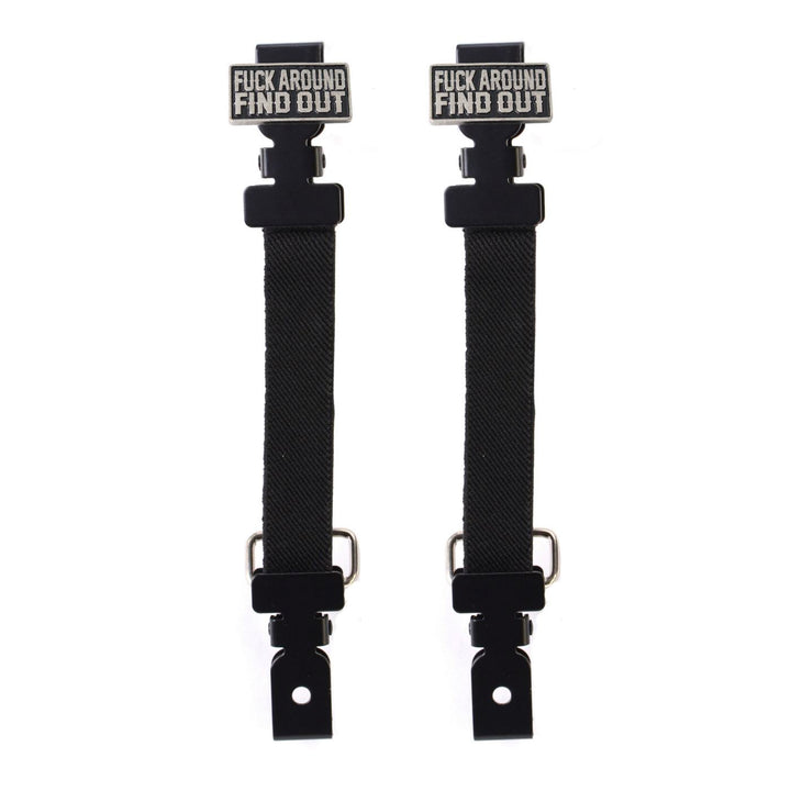 Milwaukee Leather MLA4013 FAFO Motorcycle Biker Elastic Bungee Clips for Chaps or Pants (Set of 2)