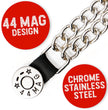 Milwaukee Leather 44-Magnum Dial Vest Extender Double Chrome Chains Genuine Leather 6.5" Extension 4-PCS MLA6002SET