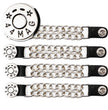 Milwaukee Leather 44-Magnum Dial Vest Extender Double Chrome Chains Genuine Leather 6.5" Extension 4-PCS MLA6002SET