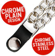 Milwaukee Leather Silver/Chrome Medallion Vest Extender - Double Chrome Chains Genuine Leather 6.5" Extension 4-PCS MLA6015SET