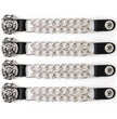 Milwaukee Leather 4-Piece Vest Extender Set - Police Badge, Double Chrome Chains, 4-Inch-MLA6032SET