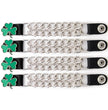 Milwaukee Leather 4-Piece Vest Extender Set - 3 Leaf Clover, Double Chrome Chains, 4-Inch-MLA6035SET