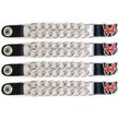 Milwaukee Leather 4-Piece Vest Extender Set - Red Butterfly, Double Chrome Chains, 4-Inch-MLA6038SET