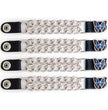 Milwaukee Leather 4-Piece Vest Extender Set - Blue Butterfly, Double Chrome Chains, 4-Inch-MLA6039SET