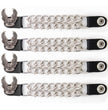 Milwaukee Leather 4-Piece Vest Extender Set - Eagle With Wings, Double Chrome Chains, 4-Inch-MLA6046SET