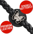 Milwaukee Leather Spark Medallion Vest Extender Genuine Leather Braided Strap 6.5" Extension 4-PCS MLA6068SET