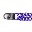 Milwaukee Leather MLA6090 Purple 4 Inch 4-PCS Vest Extender Set - Double Chrome Chains w/ Genuine Leather