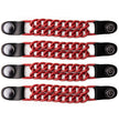 Milwaukee Leather MLA6092 Red 4 Inch 4-PCS Vest Extender Set - Double Chrome Chains w/ Genuine Leather