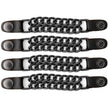 Milwaukee Leather MLA6095 Black 4 Inch 4-PCS Vest Extender Set - Double Chrome Chains w/ Genuine Leather