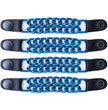 Milwaukee Leather MLA6097 Candy Blue 4 Inch 4-PCS Vest Extender Set - Double Chrome Chains w/ Genuine Leather