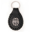 Milwaukee Leather Black Police Badge Pewter Emblem Key Chain - MLA9501