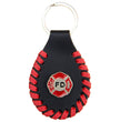 Milwaukee Leather Key Chain with Leather Original Pewter Emblem
