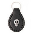 Milwaukee Leather Black Skull Head Pewter Emblem Key Chain - MLA9505