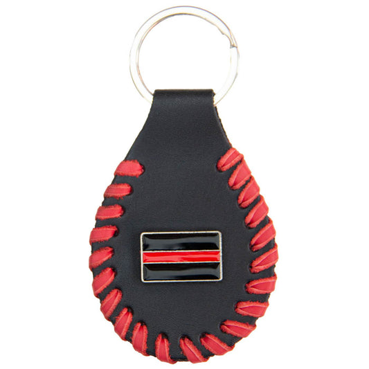 Milwaukee Leather Key Chain with Leather Original Pewter Emblem