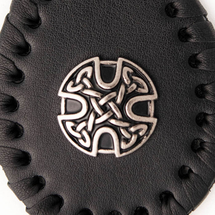 Milwaukee Leather Black Celtic Knot Pewter Emblem Key Chain - MLA9512