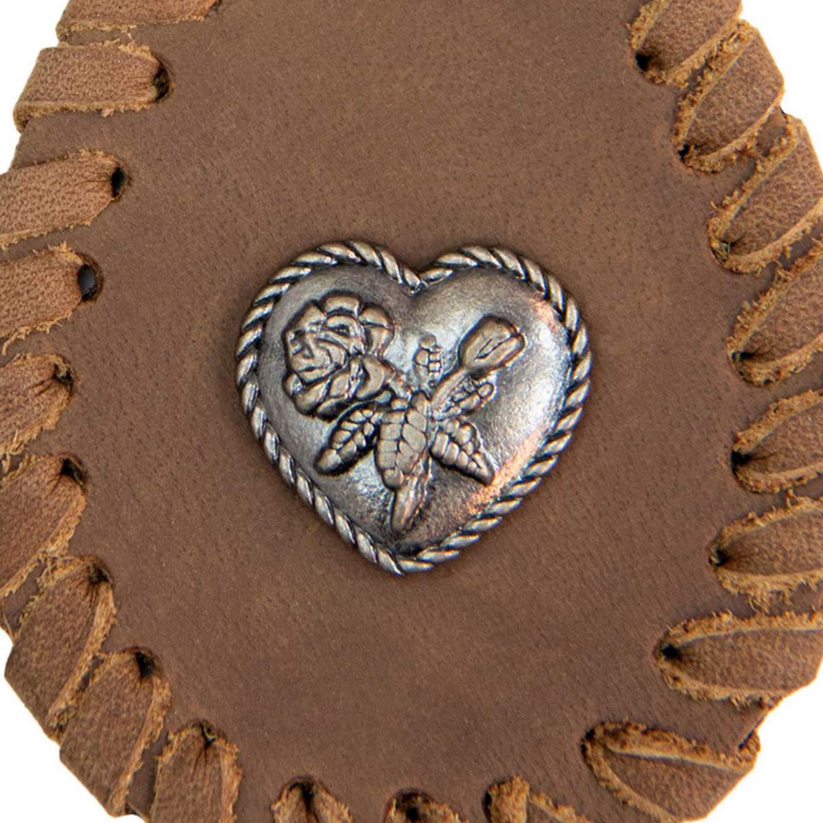 Milwaukee Leather Key Chain with Leather Original Pewter Emblem
