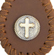 Milwaukee Leather Key Chain with Leather Original Pewter Emblem