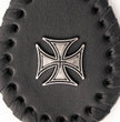 Milwaukee Leather Black Iron Cross Pewter Emblem Key Chain - MLA9518