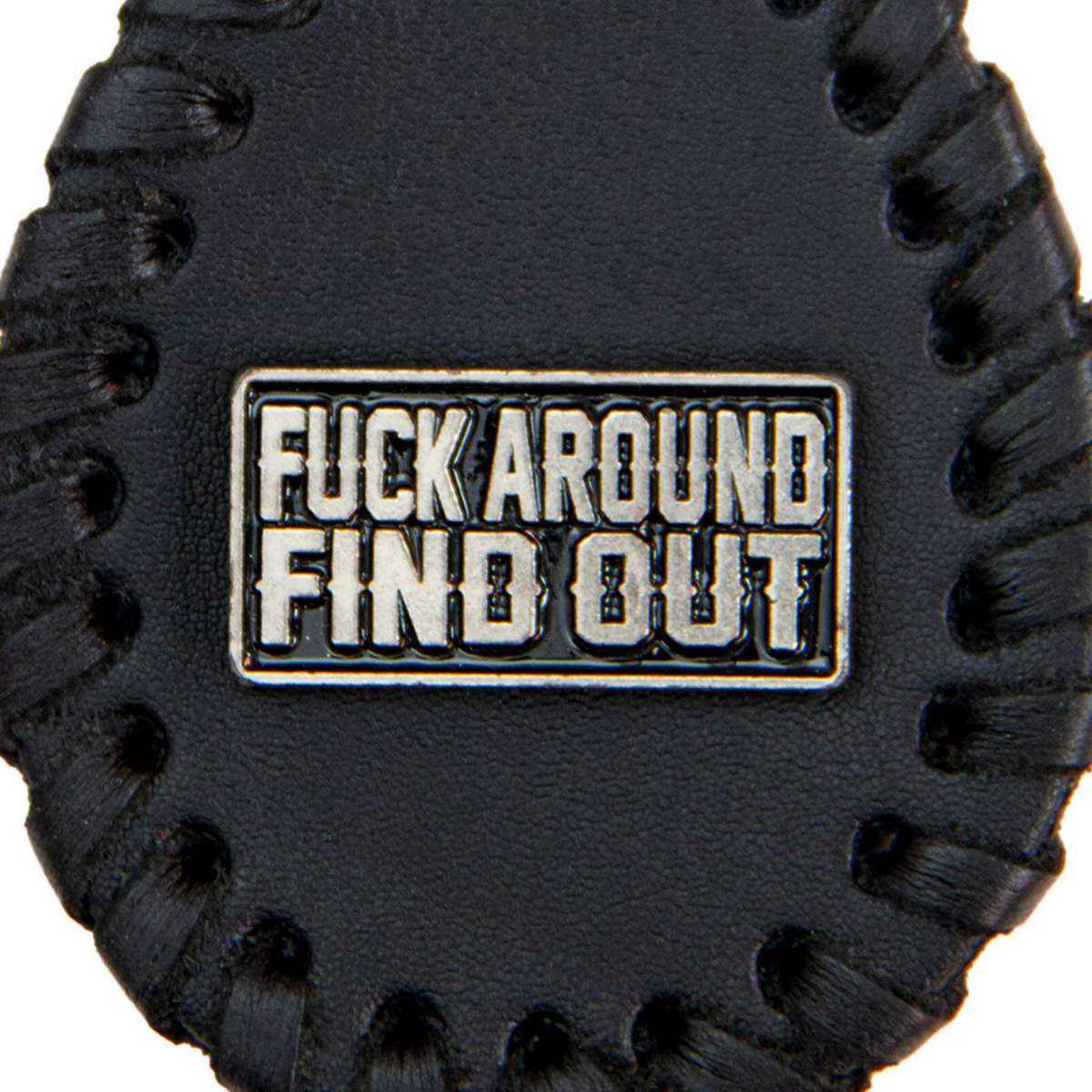 Milwaukee Leather Key Chain with Leather Original Pewter Emblem