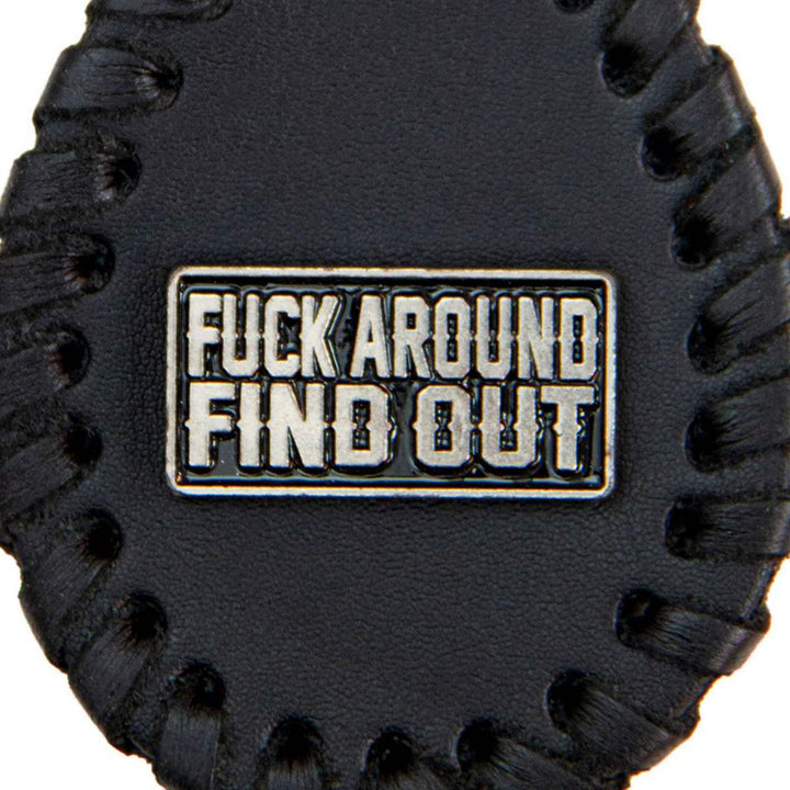 Milwaukee Leather Key Chain with Leather Original Pewter Emblem