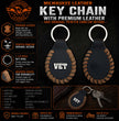 Milwaukee Leather Black Key Chain MLA9520