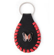 Milwaukee Leather Black -Red Butterfly Pewter Emblem Key Chain - MLA9521