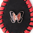 Milwaukee Leather Black -Red Butterfly Pewter Emblem Key Chain - MLA9521