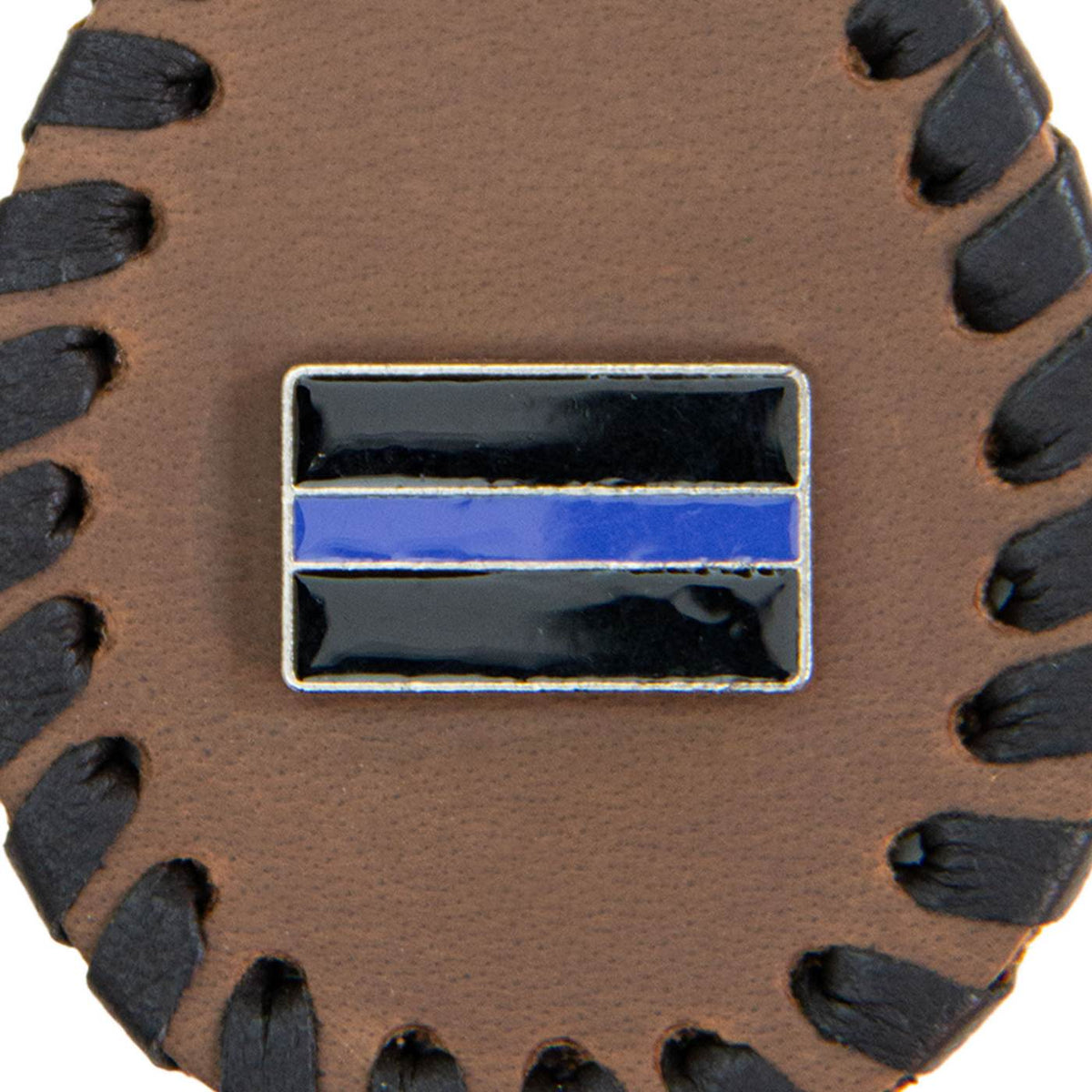 Milwaukee Leather Key Chain with Leather Original Pewter Emblem