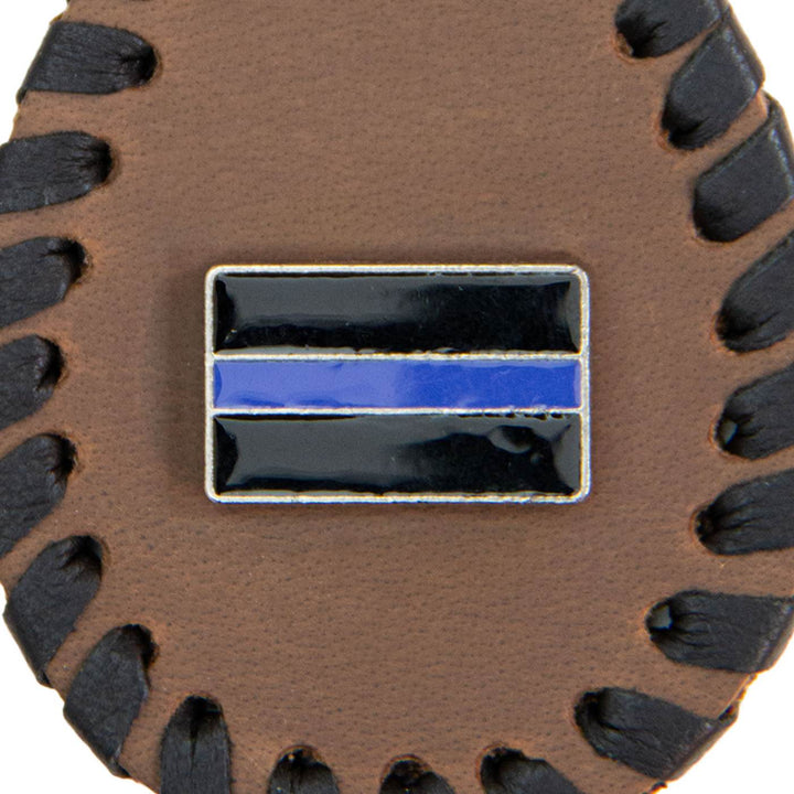Milwaukee Leather Key Chain with Leather Original Pewter Emblem