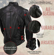 Milwaukee Leather USA MADE MLJKL5001 Women's Black Foxy Premium Motorcycle Leather Jacket with Vents