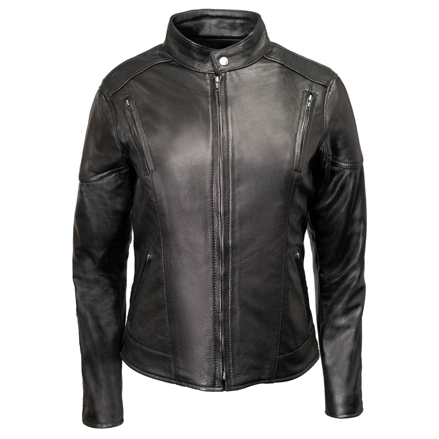 Milwaukee Leather USA MADE MLJKL5001 Women's Black Foxy Premium Motorcycle Leather Jacket with Vents
