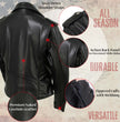 Milwaukee Leather USA MADE MLJKL5004 Women's Black The Flaunt Premium Classic Motorcycle Style Leather Jacket