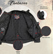 Milwaukee Leather USA MADE MLJKM5001 Men's Black Road Racer Premium Leather Motorcycle Jacket
