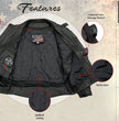 Milwaukee Leather USA MADE MLJKM5002 Men's Black Air Stream Vented Premium Leather Motorcycle Jacket with Side Laces