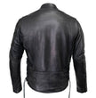 Milwaukee Leather USA MADE MLJKM5002 Men's Black Air Stream Vented Premium Leather Motorcycle Jacket with Side Laces