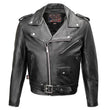 Milwaukee Leather USA MADE MLJKM5009 Men's Black The Dean Premium Leather Throwback Motorcycle Jacket
