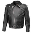 Milwaukee Leather USA MADE MLJKM5009 Men's Black The Dean Premium Leather Throwback Motorcycle Jacket