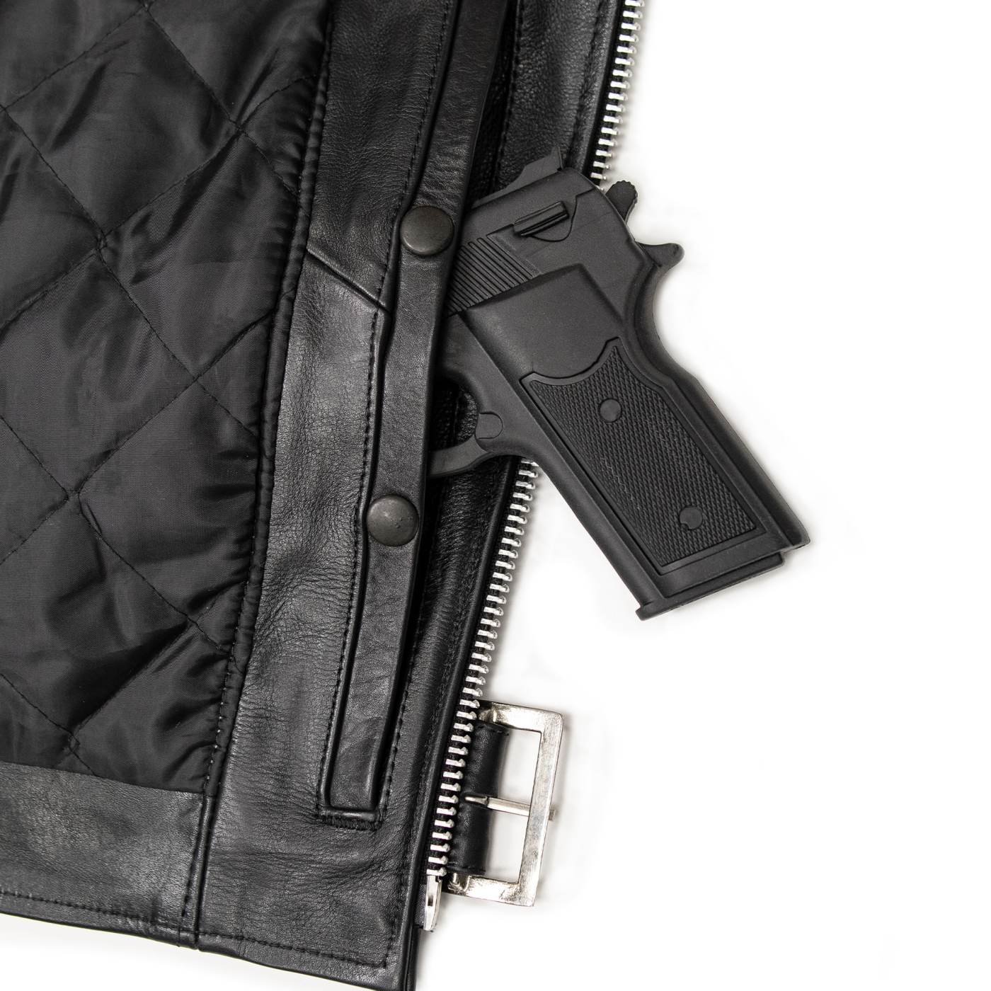 Milwaukee Leather USA MADE MLJKM5009 Men's Black The Dean Premium Leather Throwback Motorcycle Jacket