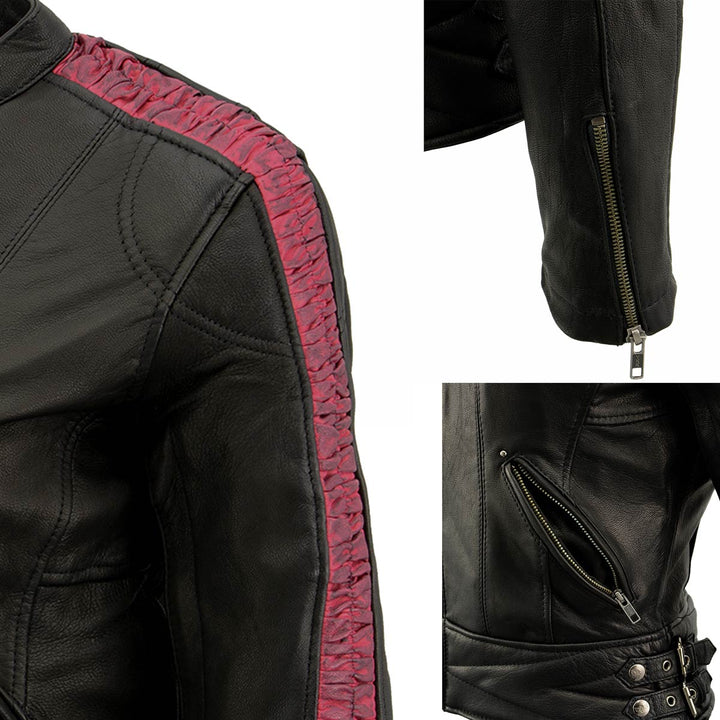 Milwaukee Leather MLL2571 Womens Black and Pink &