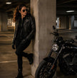Milwaukee Leather Women's Galactica Black Hooded Leather Jacket, MLL2575