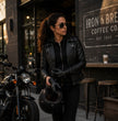 Milwaukee Leather Women's Galactica Black Hooded Leather Jacket, MLL2575