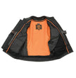 Milwaukee Leather MLM1502 Men's Black Premium Leather Vented Motorcycle Biker Jacket w/ Cool-Tec Leather Treatment Tech