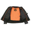 Milwaukee Leather MLM1506 Men's Black Premium Leather Motorcycle Jacket w/ Utility Pockets Cool-Tec Leather Treatement